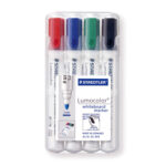 Pennarelli Lumocolor whiteboard 351 - tratto 2 mm - colori assortiti - Staedtler - conf. 4 pezzi - immagine 2