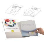 Portabiglietti da visita Eticard T -  autoadesivi - PVC - 5,5 x 9 cm - trasparente - Sei Rota - conf. 10 pezzi - immagine 3