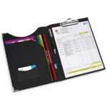 Portablocco in similpelle con tasca - nero - 24 x 31cm - Lebez - immagine 2
