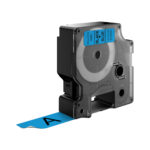 Nastro D1 standard 458060 - 19 mm x 7 mt - PL - nero/blu - Dymo - immagine 2