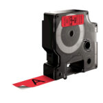 Nastro D1 standard 458070 - 19 mm x 7 mt - PL - nero/rosso - Dymo - immagine 2