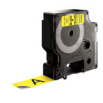 Nastro D1 standard 458080 - 19 mm x 7 mt - PL - nero/giallo - Dymo - immagine 2