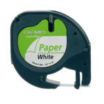 Nastro Letratag  912000 - 12 mm x 4 mt -carta -  bianco - Dymo - immagine 2