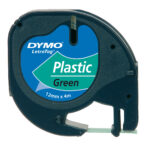 Nastro Letratag 912040 - 12 mm x 4 mt - plastica - verde - Dymo - immagine 2