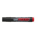 Marcatore Uni Prockey M126 - punta a scalpello da 1,00-5,70mm - rosso - Uni Mitsubishi - immagine 2