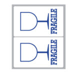 Etichette adesive - in carta - permanenti - 115 x 70 mm - 2 et/fg - 10 fogli - fragile - bianco - Markin - immagine 2