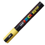 Marcatore a base d'acqua Uni Posca PC5M - punta  tonda media da 1,8mm a 2,5mm - giallo - Uni Mitsubishi - immagine 2