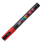 Marcatore a base d'acqua Uni Posca PC3M  - punta fine da 0,9mm a 1,3mm - rosso - Uni Mitsubishi - immagine 2
