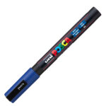 Marcatore a base d'acqua Uni Posca PC3M - punta fine da 0,9mm a 1,3mm - blu - Uni Mitsubishi - immagine 2