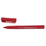Marcatore Tratto Permanent Ink - punta tonda 2,00mm - rosso - Tratto - conf. 12 pezzi - immagine 3