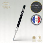 Refill sfera  QuinkGel - punta media - metallo - nero - Parker - immagine 4
