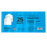Busta Giallo Postale - gommata - 18 x 24 cm - 80 gr - carta riciclata FSC - giallo - Pigna Envelopes - conf. 25 pezzi - immagine 2