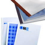 Cartelline termiche Business Line - 3 mm - leather blu - GBC - scatola 100 pezzi - immagine 2