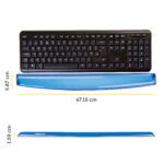 Poggiapolsi da tastiera - gel - blu trasparente - Fellowes - immagine 2
