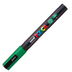 Marcatore a base d'acqua Uni Posca PC3M - punta fine da 0,9mm a 1,3mm  - verde - Uni Mitsubishi - immagine 2