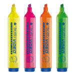 Evidenziatore Tratto Video  - punta a scalpello - tratto da 1,0-5,0mm - astuccio 4 colori - Tratto - immagine 2