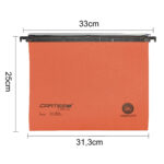 Cartella sospesa Cartesio - cassetto - interasse 33 cm - fondo U - 31,3 x 25 cm - arancio - Bertesi - immagine 2