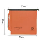 Cartella sospesa Cartesio - armadio - interasse 33 cm - fondo V - 33 x 28 cm - arancio - Bertesi - immagine 2