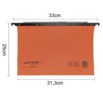 Cartella sospesa Cartesio Plus - cassetto - interasse 33 cm - fondo U - 31,3 x 25 cm - arancio - Bertesi - immagine 2