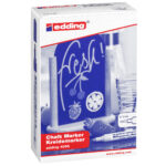 Marcatore a gesso liquido 4095 - punta tonda - da 2 a 3mm - bianco - Edding - immagine 2
