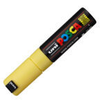 Marcatore a base d'acqua Uni Posca PC8K - punta large a scalpello 8,0mm - giallo  - Uni Mitsubishi - immagine 2