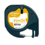 Nastro Letratag - 12 mm x 2 mt - bianco - termoadesivo - Dymo - immagine 2