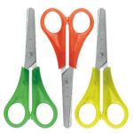 Forbici per mancini centimetrate - 13,5 cm - colori assortiti - Lebez - barattolo 24 pezzi - immagine 2