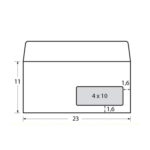 Busta Eco Strip Laser FSC - con finestra - adatta a stampa laser - 11 x23 cm - 90 gr - bianco - Blasetti - conf. 500 pezzi - immagine 2