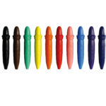 Pastelli cera super - lunghezza 7,5mm con Ø 11mm - colori assortiti - Giotto - astuccio 10 superpastelloni - immagine 2