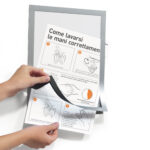 Cornice espositiva Duraframe - A4 - 21 x 29,7 cm - silver - Durable - immagine 2