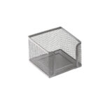 Set scrivania - 4 accessori - rete metallica - argento - Lebez - immagine 3