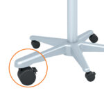 Lavagna portablocco Classic con ruote - 100 x 67,5 cm - bianco - Nobo - immagine 4