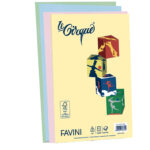 Carta Le Cirque - A4 - 80 gr - mix 4 colori pastello - Favini - conf. 200 fogli - immagine 2