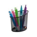 Portapenne Mesh - rete metallica - 10,5 x 7,3 x 10,3 cm - nero - Alba - immagine 2