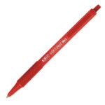 Penne a sfera a scatto Soft Feel  - punta 1,0mm - rosso - Bic - conf. 12 pezzi - immagine 2