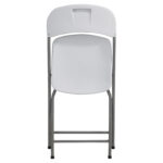 Sedia pieghevole - 43x43x83 cm - polietilene/acciaio verniciato - bianco - Serena Group - immagine 3