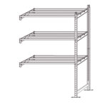 Scaffale Rang'Eco 300 - modulo aggiunta - 3 ripiani - portata ripiano 300 kg - 100 x 60 x 200 cm - acciaio - grigio/blu - Paperflow - immagine 2