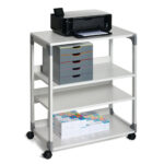 Mobile/carrello Multifunzione System 88 - con ruote - 4 ripiani - 75 x 43,2 x 87,9 cm - grigio - Durable - immagine 2