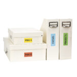Etichette adesive LP4C - in carta - permanenti - 105 x 72 mm - 8 et/fg - 70 fogli giallo opaco - Tico - immagine 2