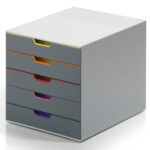 Cassettiera Varicolor - 28 x 35,6 x 29,2 cm - 5 cassetti - Durable - immagine 2