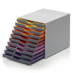 Cassettiera Varicolor - 28 x 35,6 x 29,2 cm - 10 cassetti - Durable - immagine 2