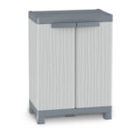 Armadietto Domino Wave - Base 700UW - 2 ante - 70 x 43,8 x 97,6 cm - PPL - grigio - Terry - immagine 2