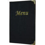 Portamenù Basic - A4 - 31,5 x 24 cm - PVC - nero - 4+2 buste fisse incluse - Securit - immagine 2
