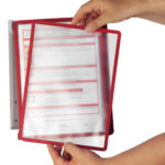 Leggio da parete Vario Wall 5 - 5 pannelli Sherpa inclusi - rosso - Durable - immagine 2