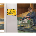 Cornice Duraframe Security - adesiva - pannello magnetico - A4  (21 x 29,7 cm) - giallo/nero - Durable - immagine 6