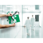 Cornice Duraframe Security - adesiva - pannello magnetico - A4  (21 x 29,7 cm) - verde/bianco - Durable - immagine 6