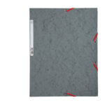 Cartella 3 lembi con elastico angolare - A4 - dorso 0,3 cm - cartoncino Lustrè - grigio - Exacompta - immagine 2