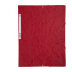 Cartella 3 lembi con elastico angolare - A4 - dorso 0,3 cm - cartoncino Lustrè - rosso ciliegia - Exacompta - immagine 2