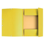 Cartella 3 lembi con elastico angolare - A4 - dorso 0,3 cm - cartoncino Lustrè - giallo limone - Exacompta - immagine 2