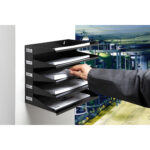 Portadocumenti Sorter Rack - 33 x 36 x 25 cm - 5 scomparti - nero - Durable - immagine 2